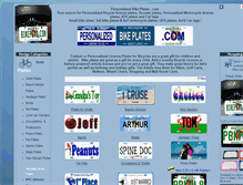 Tablet Screenshot of personalizedbikeplates.com